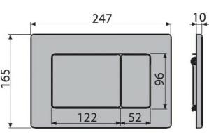 Панель смыва, металлическая Alcaplast Antivandal M279