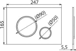 Панель смыва, черная Alcaplast M778