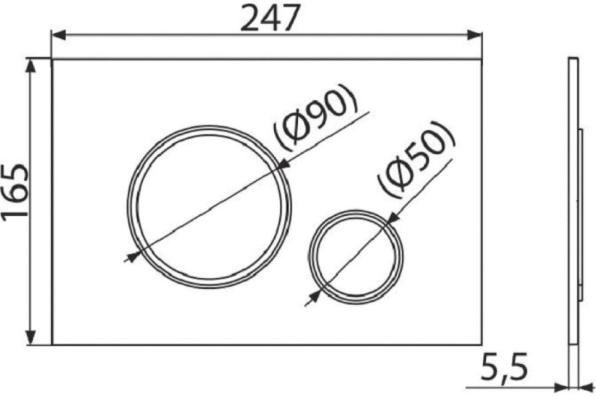 Панель смыва, черная Alcaplast M778