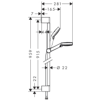 Душевой гарнитур 900, хром Hansgrohe Crometta Vario 26536400